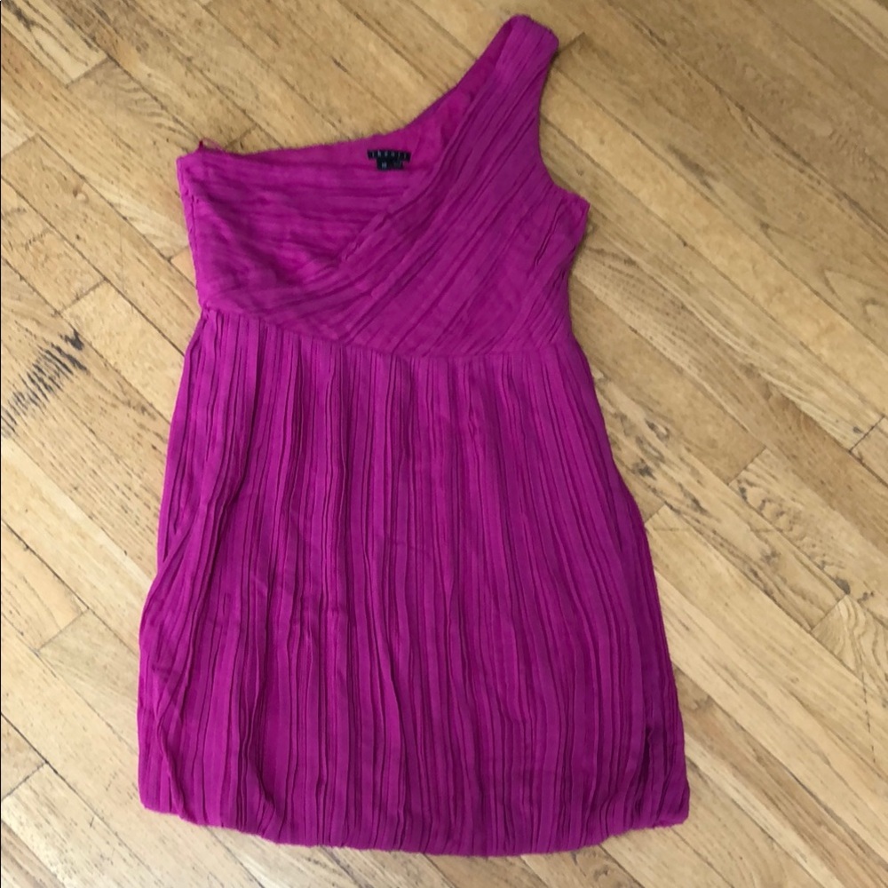Chic Pink One-Shoulder Cocktail Dress